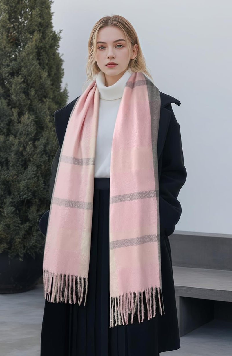 Pleneal Scarf for Women, Womens Winter/Fall Scarf,Long Plaid Shawls and Wraps, Cashmere Feel Blanket Pashmina Scarves - Image 5
